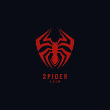 Spider Man Icon Logo Design With Shield