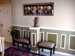 As the wall gets divided, paint its two sections with two different shades from the same color family, or paint one part and put up wallpaper on the other. Contemporary Chair Rail Ideas Oscarsplace Furniture Ideas Decorating Chair Rail Ideas