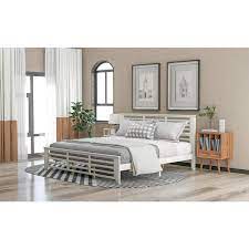 Anbazar White Wood King Size Bed Frame