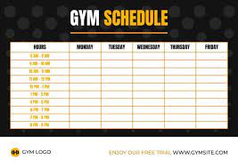 free gym schedule templates to edit wepik