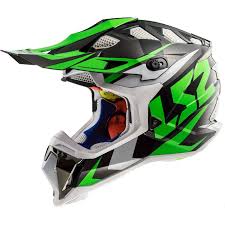 Ls2 Helmets Subverter Helmet Nimble Black White Green
