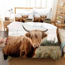 cow cattle bedding set animal bull