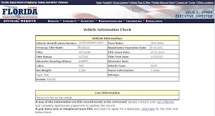 vehicle registration lookup florida