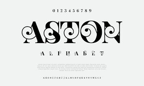 aston luxury elegant typography