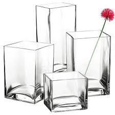 Pasabahce Square Rectangle Glass Flower