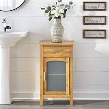 Get under sink storage ideas to organize the space beneath your bathroom sink and ban the mess forever. Amazon Com Target Marketing Systems Bamboo Floor Cabinet Natural Furniture Decor