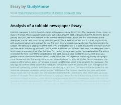 Tabloid headlines tend to be large and catchy and often use puns, rhyme, abbreviation, alliteration, even invented spellings. Analysis Of A Tabloid Newspaper Free Essay Example