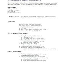 Sample Resumes College Students Resumes Examples For College