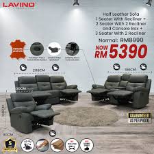 full recliner leather sofa set rec 123