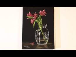 How To Paint A Glass Vase With Flowers