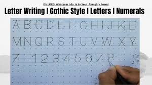 how to write letters and numerals in