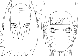 Naruto with Sasuke anime coloring pages for kids, printable free | Naruto  drawings, Coloring pages, Anime naruto