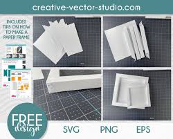 free paper frame svg template