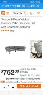 Wicker Outdoor Patio Sectional Set