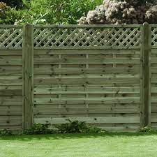 horizontal lattice top fence panel for
