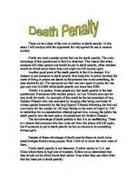 Thesis statement against death penalty                   