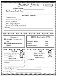 Parent Teacher Conference Forms 3rd Grade Cover Letter