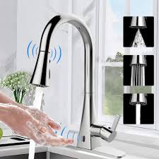 touchless kitchen faucet with pull down