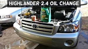 toyota highlander 2 4 oil change how