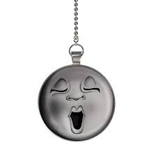 Yawning Moon Glow In The Dark Fan Light Pull Pendant With Chain