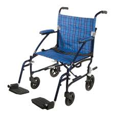 Drive Fly Lite Ultra Lightweight Transport Wheelchair In Blue Dfl19 Bl The Home Depot