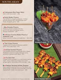 menu of the 13th floor mg road bangalore