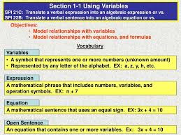 Model Relationships With Variables