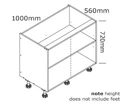 1000mm blind corner base cabinet