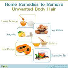 After this, massage it for five minutes. Home Remedies To Remove Unwanted Body Hair Top 10 Home Remedies