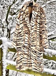 Super Soft Faux Fur Coat Tiger Print