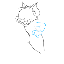 how to draw tom from tom and jerry