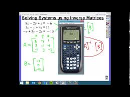 of equations using inverse matrices