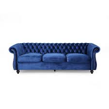 le house aaniya tufted velvet sofa