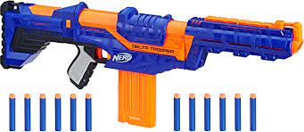 It comes with six darts and can shoot three at a time. Amazon Com Nerf Delta Trooper Combat Blaster Toys Games
