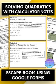 Solving Quadratics With Detailed Notes