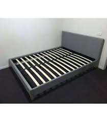 modern concise grey fabric bed frame