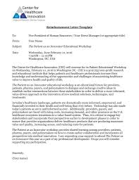 Educational Workshop Reimbursement Letter