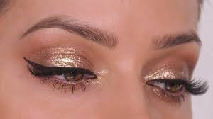 easy gold eyeshadow tutorial using 1