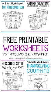free printable worksheets for preschool