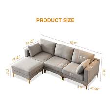 arm polyester modern l shaped sofa
