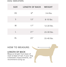 Dog Sweater Size Chart Pendleton