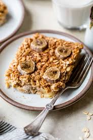 easy baked banana oatmeal with rolled