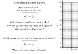 Square Cube Roots Go Teach Maths