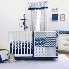 Navy Whale Crib Bedding Set Crib
