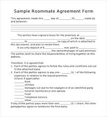 Sample Roommate Agreement Template 14 Free Documents In Pdf Word