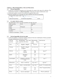 Pdf Chapter 1 Physical Quantities Units And Dimensions
