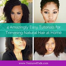First trim hair off your first twist. 4 Easy Ways To Trim Natural Hair At Home Textured Talk