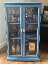Upcycled Hifi Cabinet To Blue Drinks