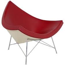 george nelson coconut chair red