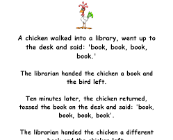 No i've never read avid. Clean Joke A Chicken Walked Into A Library Clean Jokes Funny Long Jokes Clean Funny Jokes